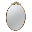 Classic Design Mirror With Baroque Inspired Frame For Bathroom, Entryway Console Lean Against Wall