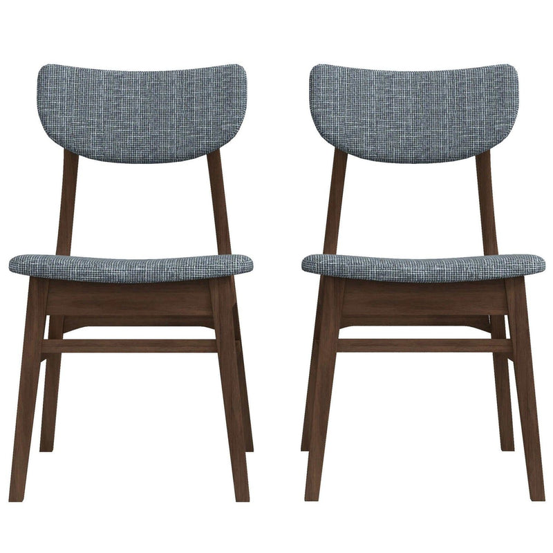 Eula - Mid-Century Modern Dark Gray Dining Chair (Set of 2) - Gray