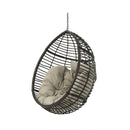 Hanging Basket Chair With Metal Frame And Seat Cushion