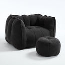Soft Chenille Bean Bag Chair With High Resilient Foam
