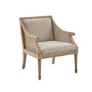 Transitional Cane Accent Armchair And Back Cushion - Natural