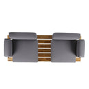 Outdoor Sofa With Cushions And Iron Legs - Dark Gray