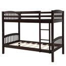 Twin Over Twin Bunk Bed with Ladder,Espresso ( OLD SKU: LP000066AAP)