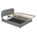 Upholstered Platform Bed With Hydraulic Storage System