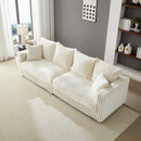 Modern Comfy Upholstered 4 Seat Sofa Cloud Couch,Deep Seat With Soft Pillows