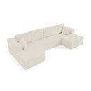 Modern Minimalist U - Shape Modular Sectional Sofa