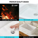 Modern European Design 21" X 14" Ceramic Rectangular Vessel Bathroom Sink - White