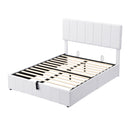Elegant Upholstered Platform Bed With Hydraulic Storage System