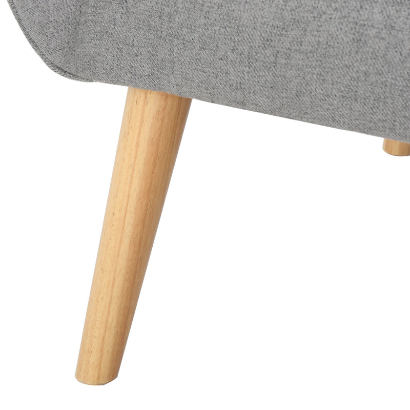 Club Chair With Rubberwood Legs