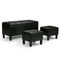 Dover - 3 Piece Storage Ottoman Contemporary Design