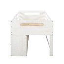 Loft Bed With Two Shelves And Two Drawers