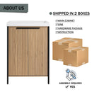Modern Freestanding Bathroom Vanity With Resin Sink & Soft Close Cabinet Doors