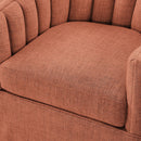 Solitude - Skirted Swivel Accent Chair With Hemp Like