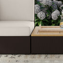 Palm Springs - Outdoor Sectional Side Chair - Brown, Dark - 32"