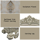 Sorina - Chair - Velvet, Fabric & Antique Gold Finish - Atlantic Fine Furniture Inc