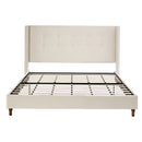 Peyton - Upholstered Bed With 54" High Headboard, Traditional Hand Buttoned Tufting