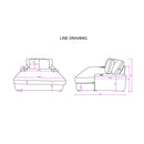 Julia - Lounger Sofa With USB - Gray