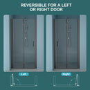 Fold Frameless Shower Door With Tempered Glass