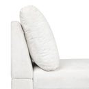 Fabric Upholstered Chaise Lounge With Iron Bracket Legs