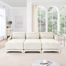Stylish Sofa With Ottoman And Lumbar Pillows, Ergonomic Design