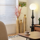 Metal Decorative Vases High Distress Metal Center Vases With Growing Vine Patterns, (Set of 3) Vases For Home Decoration - Gold