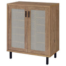 Teller - 2-Door Shoe Storage Cabinet - Natural Oak