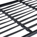 4 Piece Outdoor Patio Furniture Set, Metal Chairs With Woven Rope U Shaped Backrest