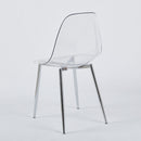 Transparent Plastic Seat Dining Chair (Set of 4)