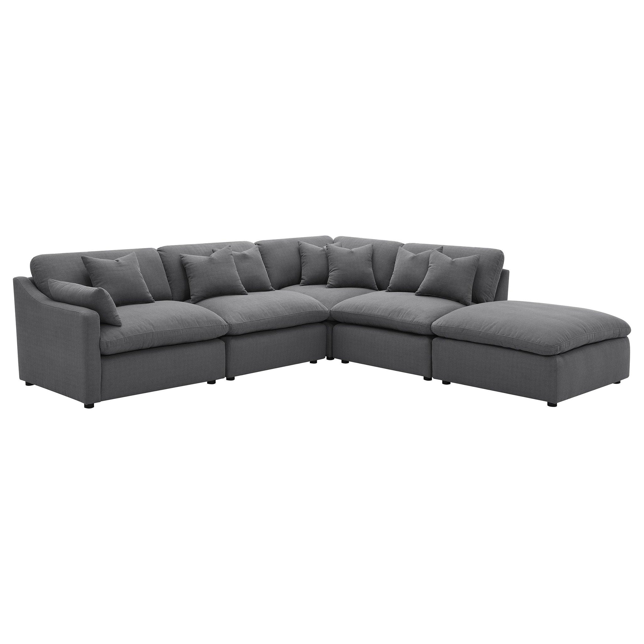Hobson Upholstered Armless Chair Charcoal - Atlantic Fine Furniture Melbourne FL