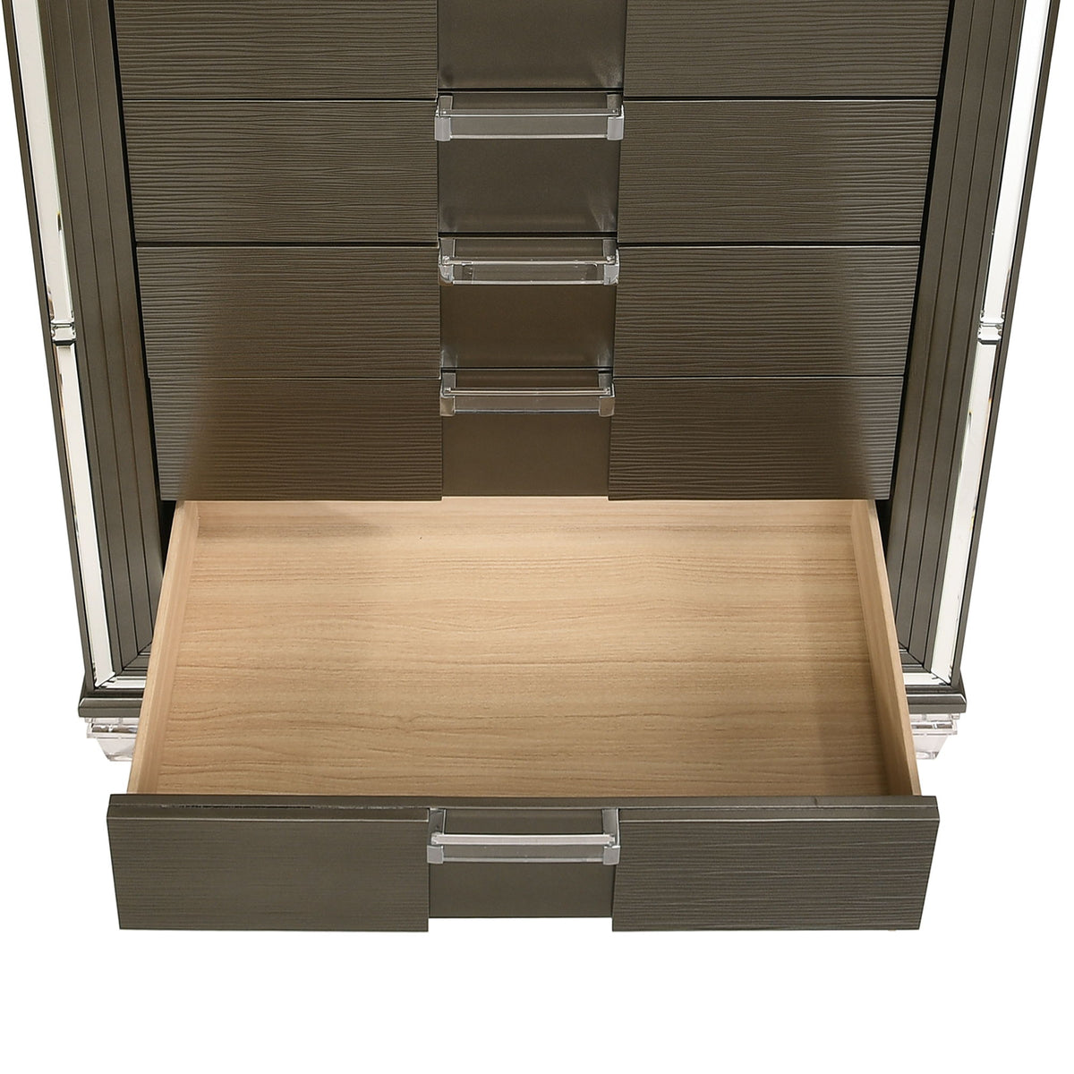 Twenty Nine 5-Drawer Flip-Top Chest in Dark Gray by Elements International, view 26