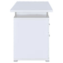 Modern Office Computer Desk With 2 Drawers, Adjustable Shelf, Slide Out Keyboard Tray