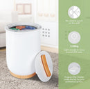 Towel Warmers, Luxury Bucket Towel Warmers, Large Towel Warmers For The Bathroom, Fits Up To 2 Oversized Towels - White