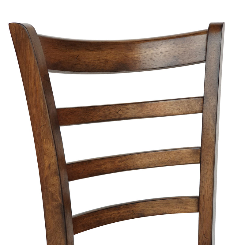 Farmhouse Style Dining Chair Set With Traditional Ladder Back Design