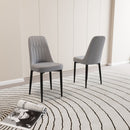 Modern Dining Chair With Cushions And Metal Legs