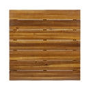 Outdoor Coffee Table With Slat Top And Metal Legs - Teak