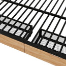 Full Size Convertible Bunk Bed With 2 Drawers Durable - Black