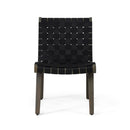 Lounge Chair With Stunning Rope Weave Design, (Set of 2) - Black