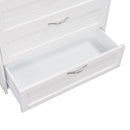 Low Twin Size Loft Bed with Cabinets, Shelves and Slide - White(OLD SKU :LP000503AAK)