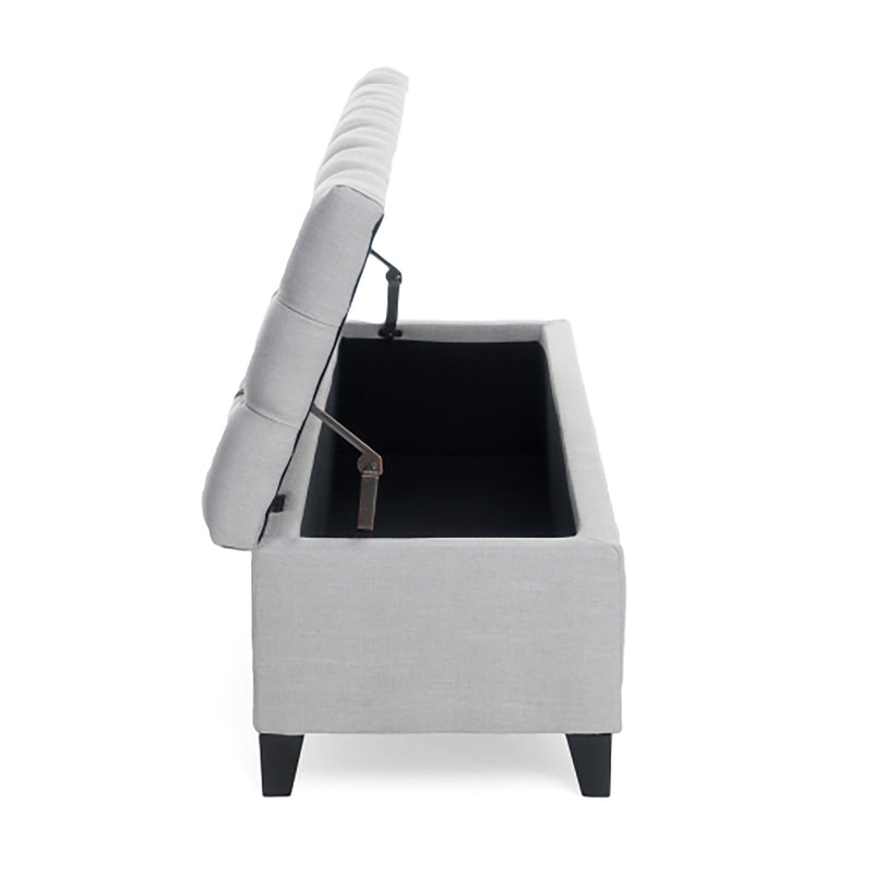 Glouster - Storage Ottoman - Light Gray
