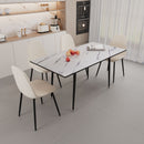 Modern Extendable Dining Table And Chair Set For 2 - 6 People
