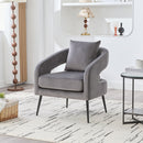 Open Back Accent Chair, Round Sofa Lounge Armchair