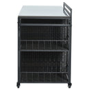 Outdoor Kitchen Island With Storage, Cooking Station, Grill Cart, Foldable Tabletop, And Bottle Opener - Dark Brown