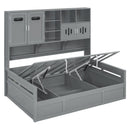 Daybed With All-In-One Cabinet And Shelf