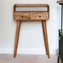 Curved Chestnut Console Table