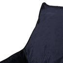 Allea - Velveteen Bean Bag Chair With Armrests - Midnight Blue