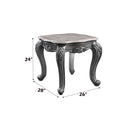 Ariadne - End Table - Marble & Platinum - Atlantic Fine Furniture Inc