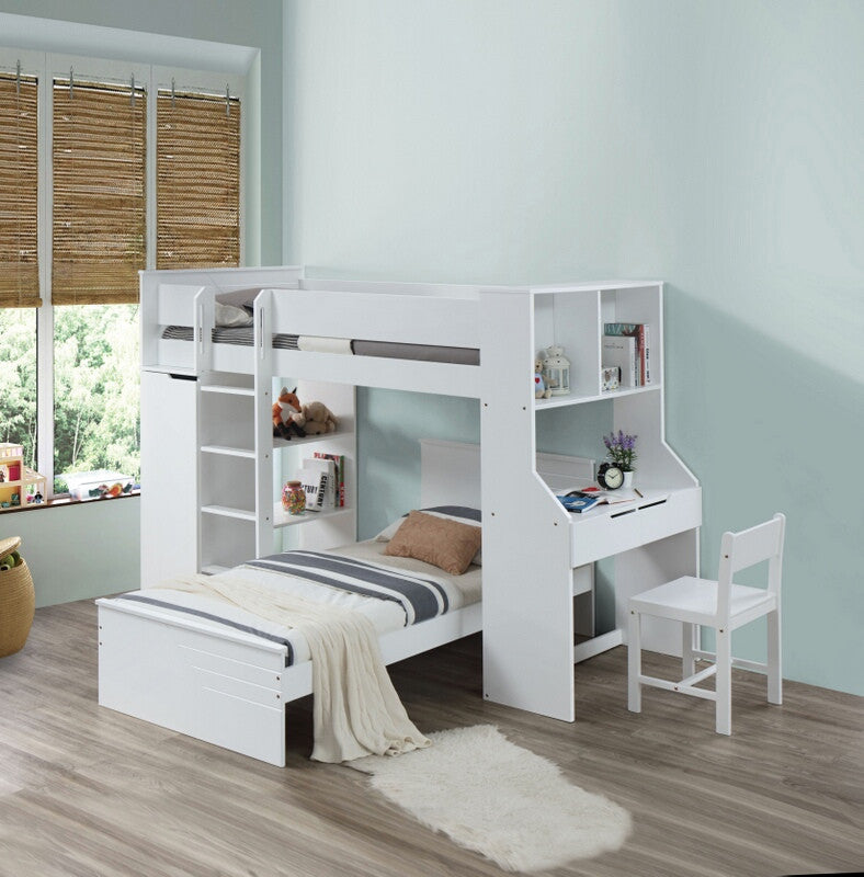 ACME Ragna Loft Bed in White 38060 - Atlantic Fine Furniture Melbourne FL