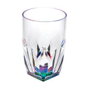Rainbow Diamond Acrylic Glasses Drinking (Set of 4) Hi Ball 17Oz, Bpa Free Plastic Cocktail Glasses - Clear