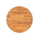 Outdoor Side Table With Slat Top - Brown