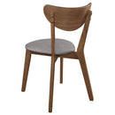 Alfredo - Dining Side Chair (Set of 2) - Gray And Natural Walnut - Atlantic Fine Furniture Inc